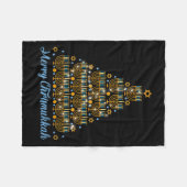 Merry Chrismukkah 2022 Happy Hanukkah Kerstmis Tr Fleece Deken (Voorkant (Horizontaal))