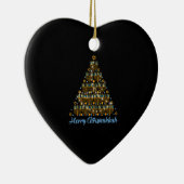 Merry Chrismukkah 2022 Happy Hanukkah Kerstmis Tr Keramisch Ornament (Rechts)