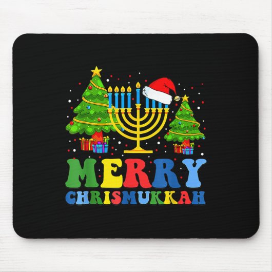 Merry Chrismukkah 2024 Happy Hanukkah Christmas Sa Muismat (Voorkant)
