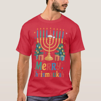 Merry Chrismukkah 2025 Happy Hanukkah Christmas gi T-shirt