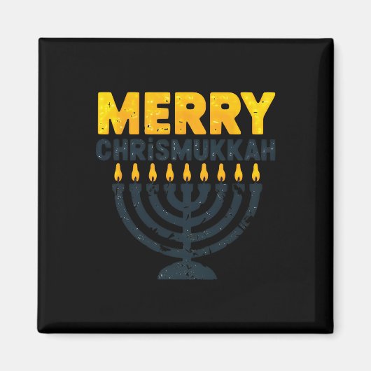 Merry Chrismukkah Christmas Chanoeka Gif Magneet (Voorkant)