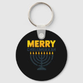 Merry Chrismukkah Christmas Chanoeka Gif Sleutelhanger (Voorkant)