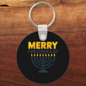 Merry Chrismukkah Christmas Chanoeka Gif Sleutelhanger (Voorkant)