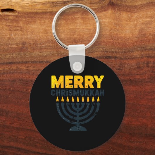 Merry Chrismukkah Christmas Chanoeka Gif Sleutelhanger (Voorkant)