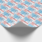 Merry Chrismukkah Cowboy Pet en Menorah Cadeaupapier (Hoek)