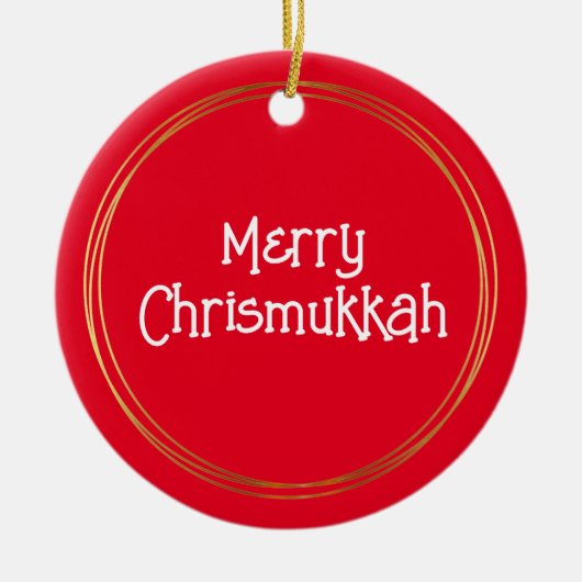 Merry Chrismukkah en Happy H"oy"lidays Ornament (Voorkant)