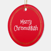 Merry Chrismukkah en Happy H"oy"lidays Ornament (Links)