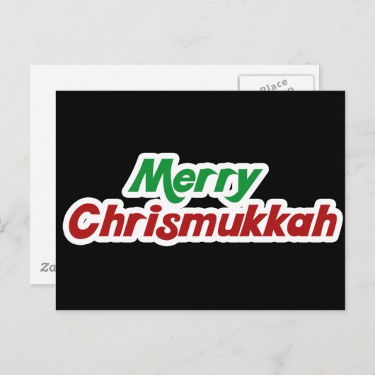 Merry Chrismukkah Feestdagenkaart (Voorkant / Achterkant)