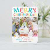 Merry Chrismukkah Foto Peace, Love & Hope Custom (Staand voorkant)