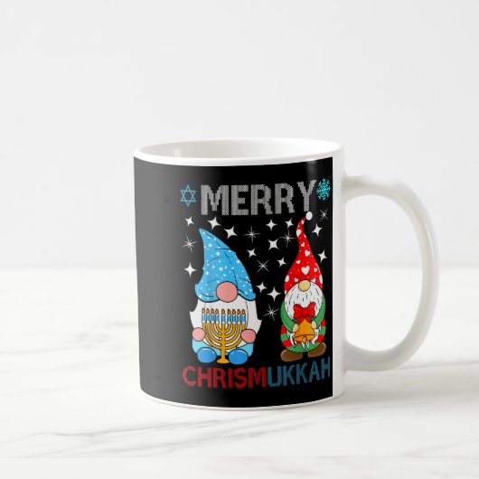 Merry Chrismukkah Funny Gnomes Christmas And Hanuk Koffiemok (Rechts)