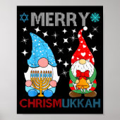 Merry Chrismukkah Funny Gnomes Christmas And Hanuk Poster (Voorkant)