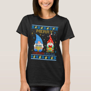 Merry Chrismukkah Funny Gnomes Kerstmis en Chanoek T-shirt