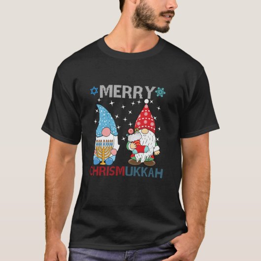 Merry Chrismukkah Funny Gnomes T Shirt (Voorkant)