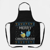 Merry Chrismukkah Funny Jewish Hanukkah Holiday Schort (Voorkant)