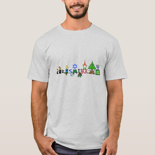 Merry Chrismukkah Graphic Fun T-Shirt (Voorkant)