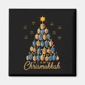 Merry Chrismukkah Happy Chanukkah Dreidel Christma Magneet (Voorkant)