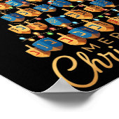 Merry Chrismukkah Happy Chanukkah Dreidel Christma Poster (Hoek)