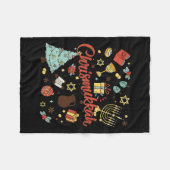 Merry Chrismukkah Happy Christmas Chanoeka 1 Fleece Deken (Voorkant (Horizontaal))