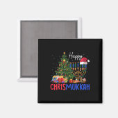Merry Chrismukkah Happy Christmas Chanoeka 2 Magneet (Voorkant / Achterkant)