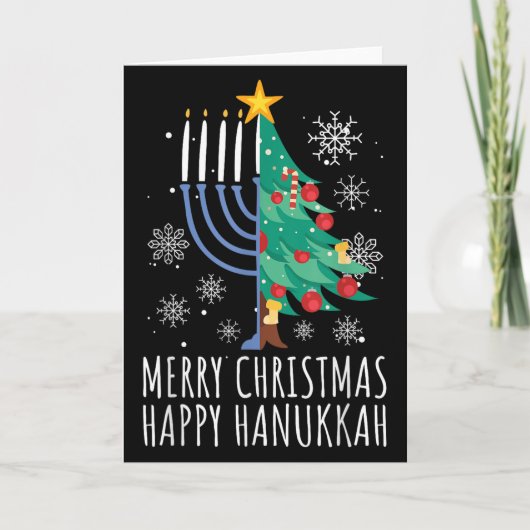Merry Chrismukkah Happy Christmas Hanukkah Kaart (Voorkant)