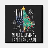 Merry Chrismukkah Happy Christmas Hanukkah  Magneet (Voorkant)
