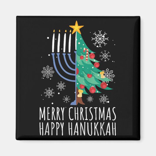 Merry Chrismukkah Happy Christmas Hanukkah  Magneet (Voorkant)