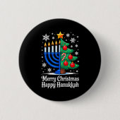 Merry Chrismukkah Happy Christmas Hanukkah Matchin Ronde Button 5,7 Cm (Voorkant)