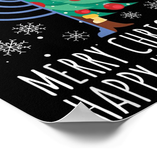 Merry Chrismukkah Happy Christmas Hanukkah  Poster (Hoek)