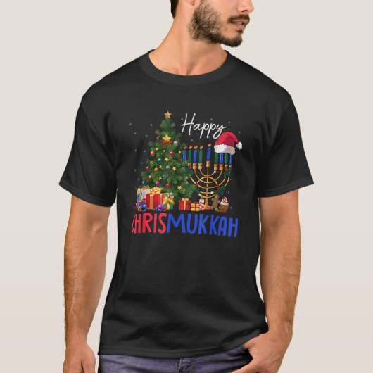 Merry Chrismukkah Happy Christmas Hanukkah  T-shirt (Voorkant)