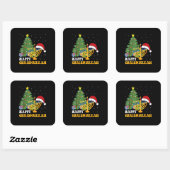Merry Chrismukkah Happy Hanukkah 2022 Christmas Ug Vierkante Sticker (Vel)