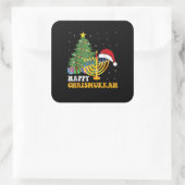Merry Chrismukkah Happy Hanukkah 2022 Christmas Ug Vierkante Sticker (Tas)