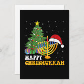 Merry Chrismukkah Happy Hanukkah 2022 Kerstmis Ug Feestdagenkaart (Voorkant / Achterkant)