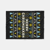 Merry Chrismukkah Happy Hanukkah Jew Ugly Christma Fleece Deken (Voorkant (Horizontaal))