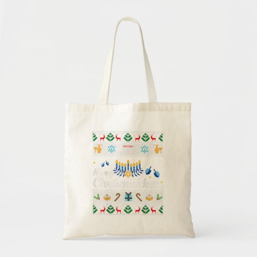 Merry Chrismukkah Happy Hanukkah plus M Tote Bag (Voorkant)