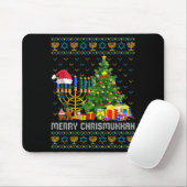 Merry Chrismukkah Happy Hanukkah Ugly Sweater Fami Muismat (Met muis)