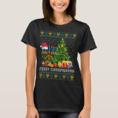 Merry Chrismukkah Happy Hanukkah Ugly Sweater Fami T-shirt (Voorkant)