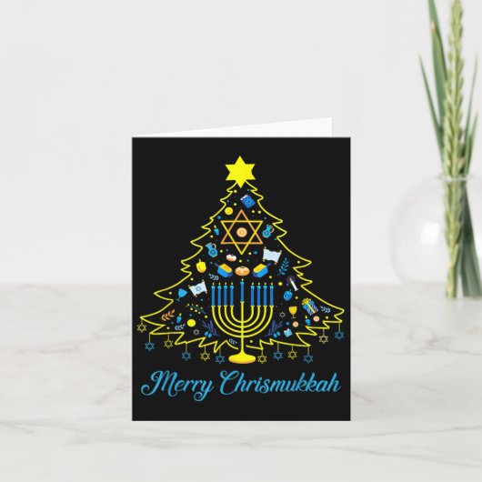 Merry Chrismukkah Happy Kersthanukkah Kaart (Voorkant)