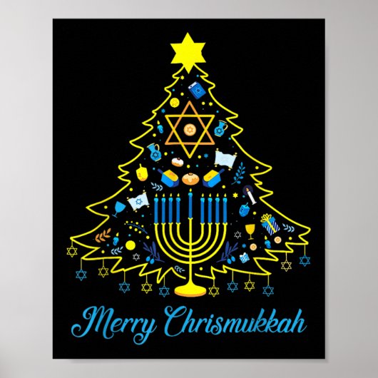 Merry Chrismukkah Happy Kersthanukkah Poster (Voorkant)