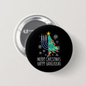 Merry Chrismukkah Happy Kersthanukkah Ronde Button 5,7 Cm (Voorkant /achterkant)