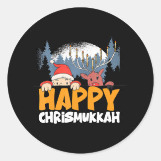 Merry Chrismukkah Happy Kersthanukkah Ronde Sticker