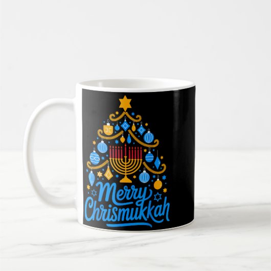 Merry Chrismukkah Holiday Hanukkah Family Matching Koffiemok (Links)