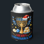 Merry Chrismukkah Holiday Hanukkah Pajama Family Blikjeskoeler<br><div class="desc">Deze Happy Christmukkah-outfit is het perfecte Hanukkah-cadeau voor jonge mannen,  vrouwen,  kinderen. Perfect lelijk Joods T-shirt om te draag naast je Chanoekah Ornament,  Decoraties,  Sokken,  kaarsen en Menorah tijdens de WinterFeestdagen!</div>