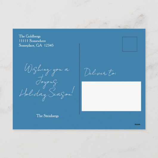 Merry Chrismukkah Interfaith Post Kaart (Achterkant)