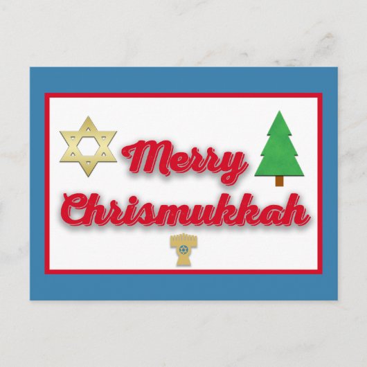 Merry Chrismukkah Interfaith Post Kaart (Voorkant)