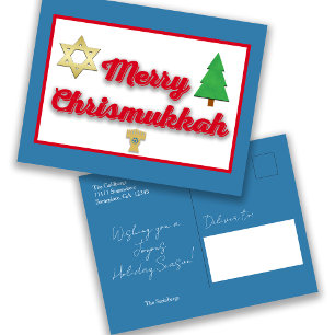 Merry Chrismukkah Interfaith Post Kaart