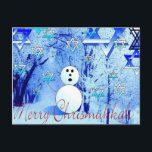 Merry Chrismukkah Jewish Christmas Post Kaart Art<br><div class="desc">Merry Chrismukkah Jewish Christmas Post Kaart Art ontworpen door Rick Short</div>