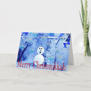 Merry Chrismukkah Jewish Christmas Wenskaart Feestdagen Kaart