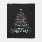 Merry Chrismukkah Joodse feestdag Chanoeka Fleece Deken (Voorkant)