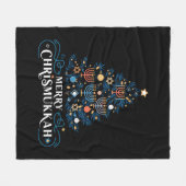 Merry Chrismukkah Joodse feestdag Chanoeka Fleece Deken (Voorkant (Horizontaal))