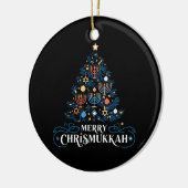Merry Chrismukkah Joodse feestdag Chanoeka Keramisch Ornament (Links)